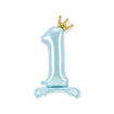 Picture of STANDING FOIL BALLOON NUMBER 1 SKY BLUE 84CM